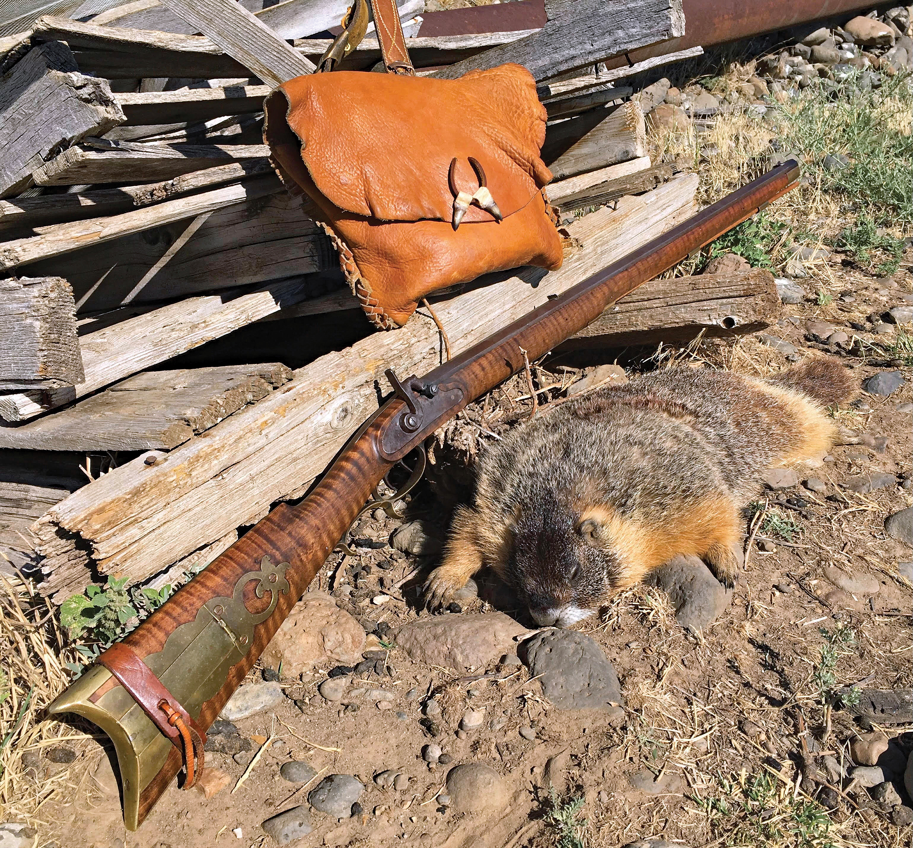 The .30 Ames Bown & Son muzzleloader and proof of the hunt.